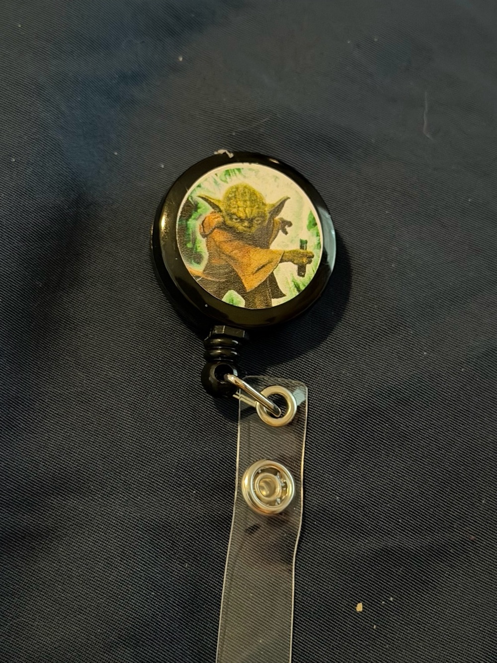 Black Yoda Badge Reel